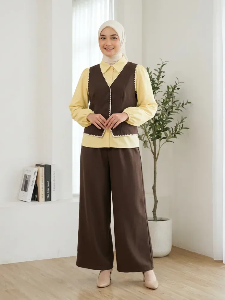[READY STOCK]ASAYA Set celana santai rompi dua lapisan modis