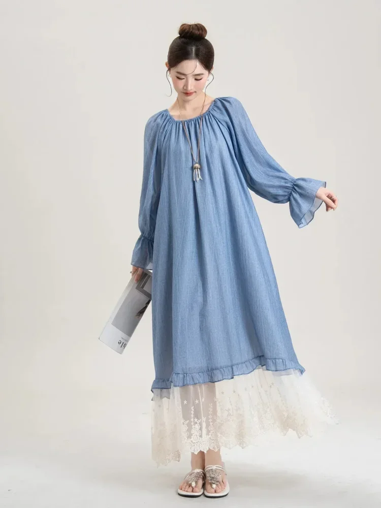 CHICMORE Gaun off shoulder gaya manis untuk wanita model rok a-line