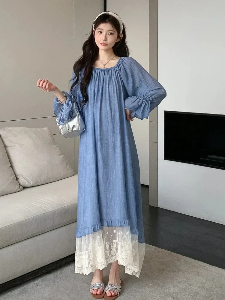 CHICMORE Gaun off shoulder gaya manis untuk wanita model rok a-line