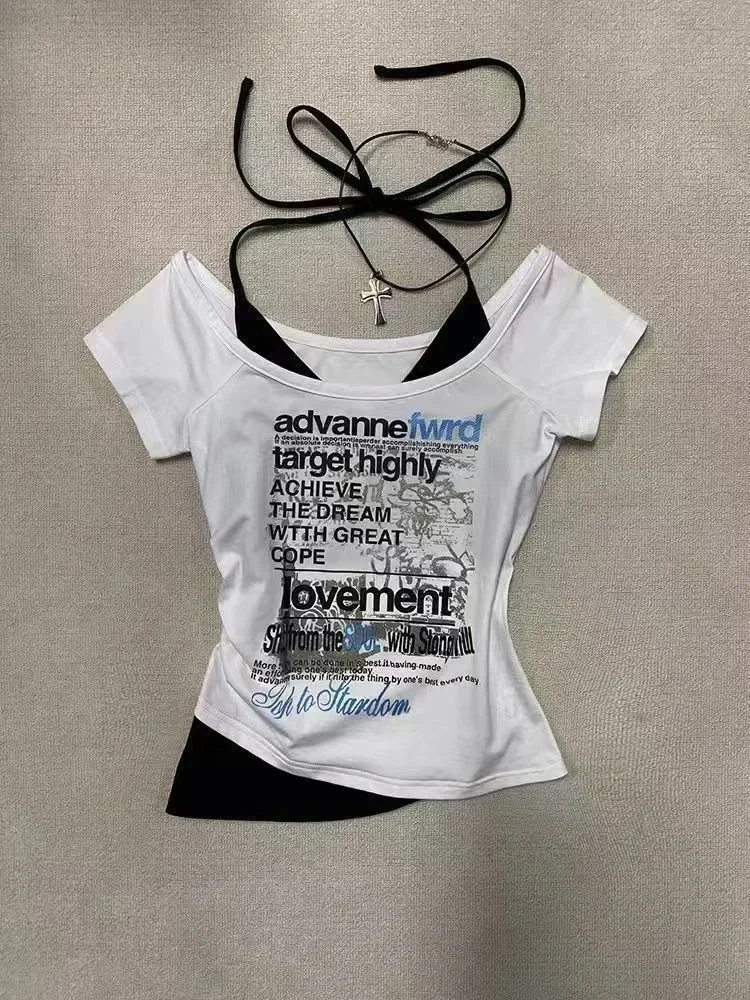 ASAYA Atasan kaos gaya trendi dengan model baru untuk wanita