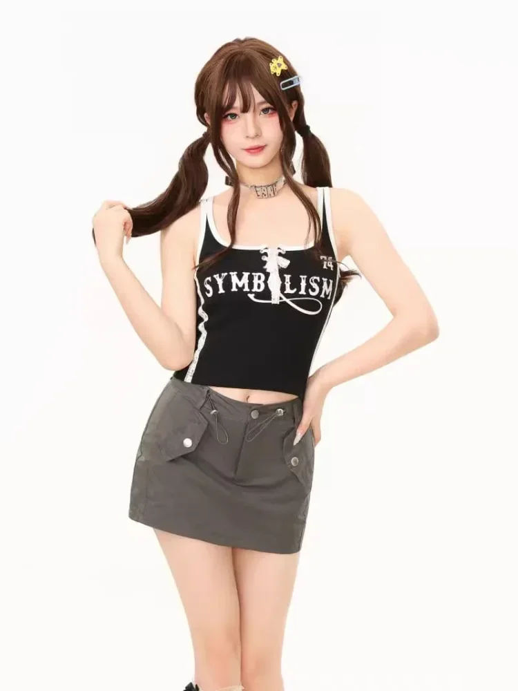 ASAYA Atasan baju slimfit wanita kontras warna untuk wanita