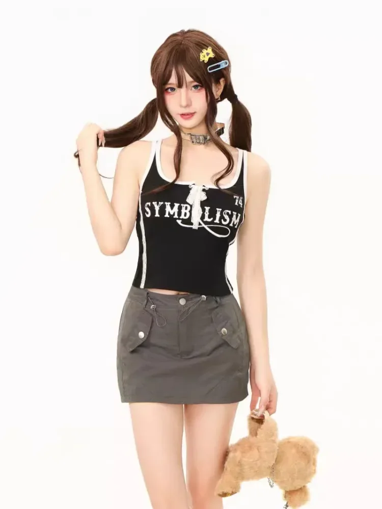 ASAYA Atasan baju slimfit wanita kontras warna untuk wanita