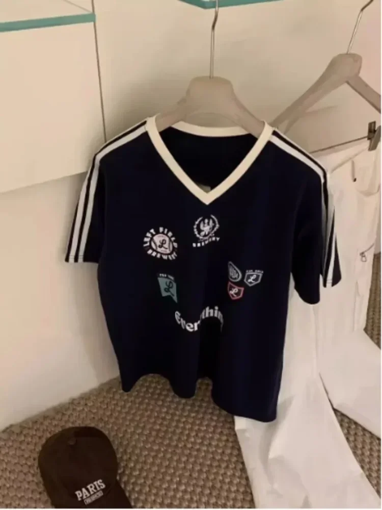 ASAYA Kaos oblong bermotif gaya korea ukuran besar untuk wanita