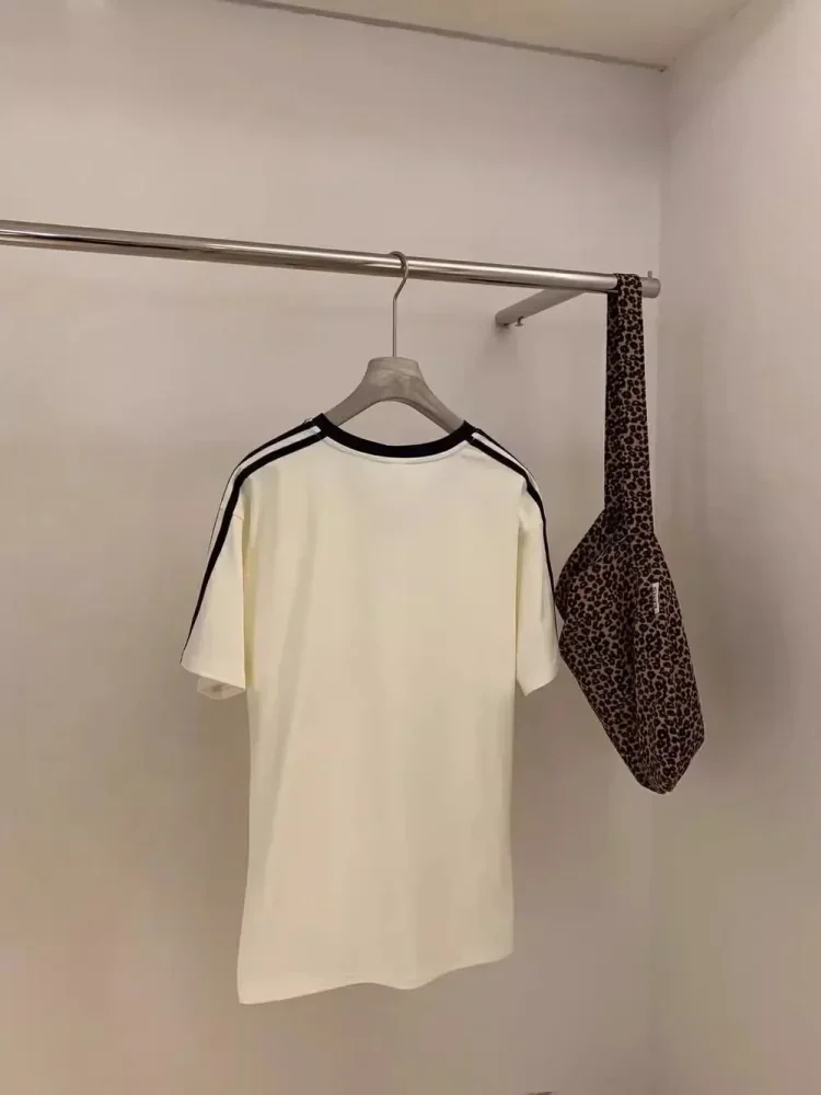 ASAYA Kaos oblong bermotif gaya korea ukuran besar untuk wanita