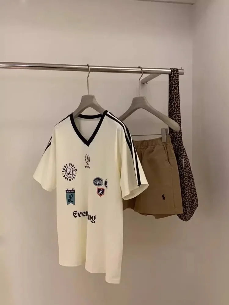 ASAYA Kaos oblong bermotif gaya korea ukuran besar untuk wanita