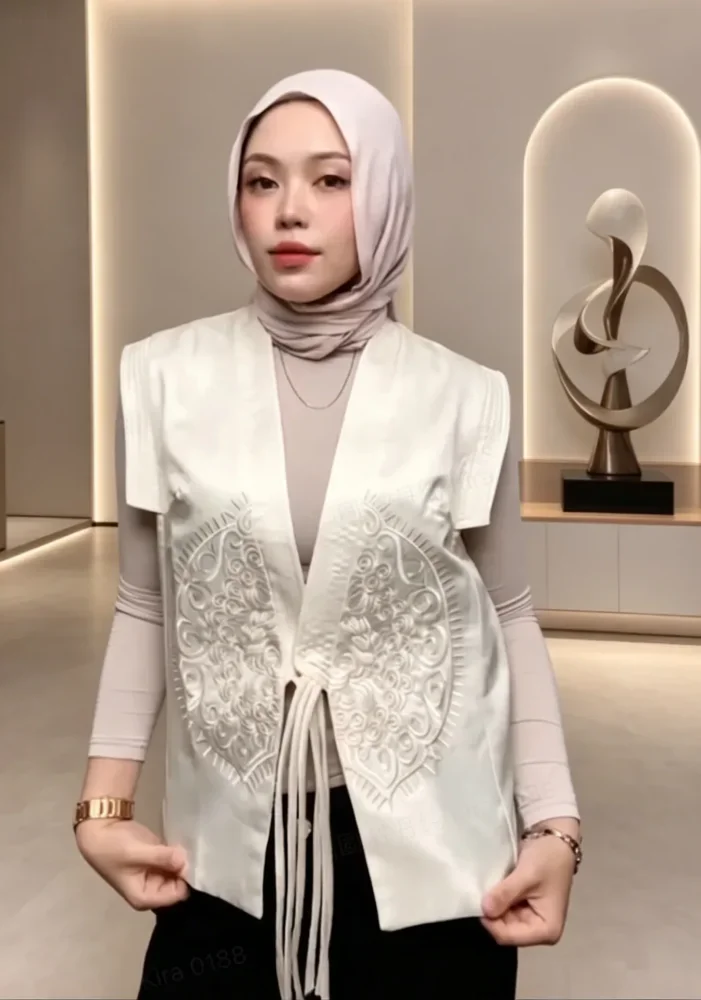 FADFAD Atasan wanita vest tanpa lengan model terbaru dengan aksen berumbai kekinian