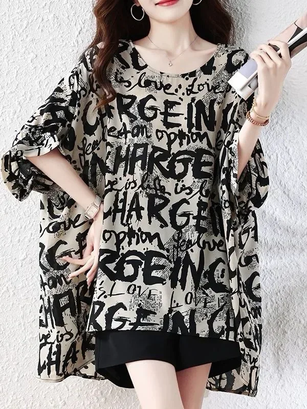 ASAYA Atasan bermotif dengan gaya elegan untuk wanita