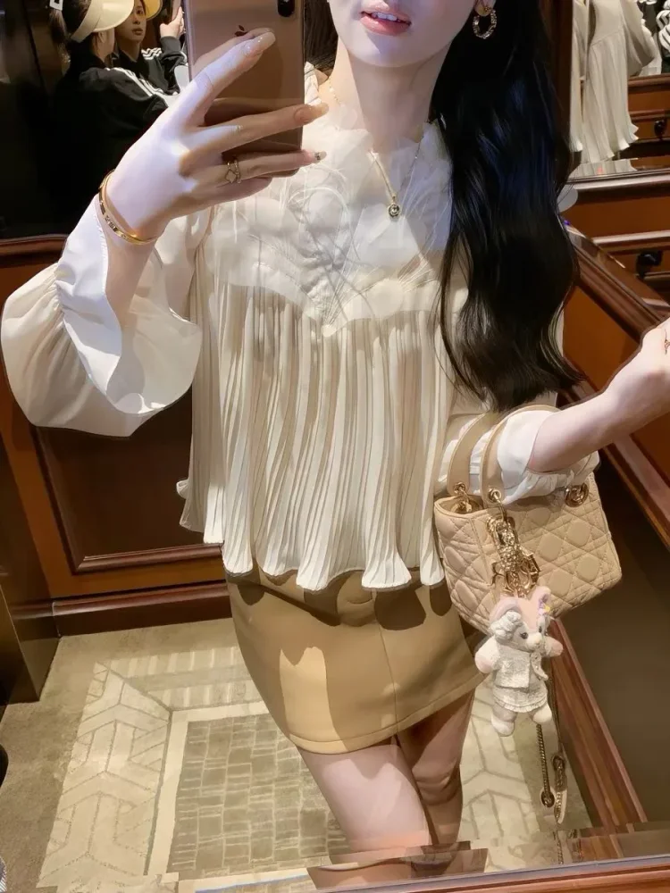FADFAD Blouse gaya korean model unik berlengan panjang wanita feminime