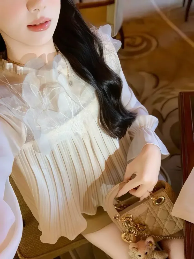 FADFAD Blouse gaya korean model unik berlengan panjang wanita feminime