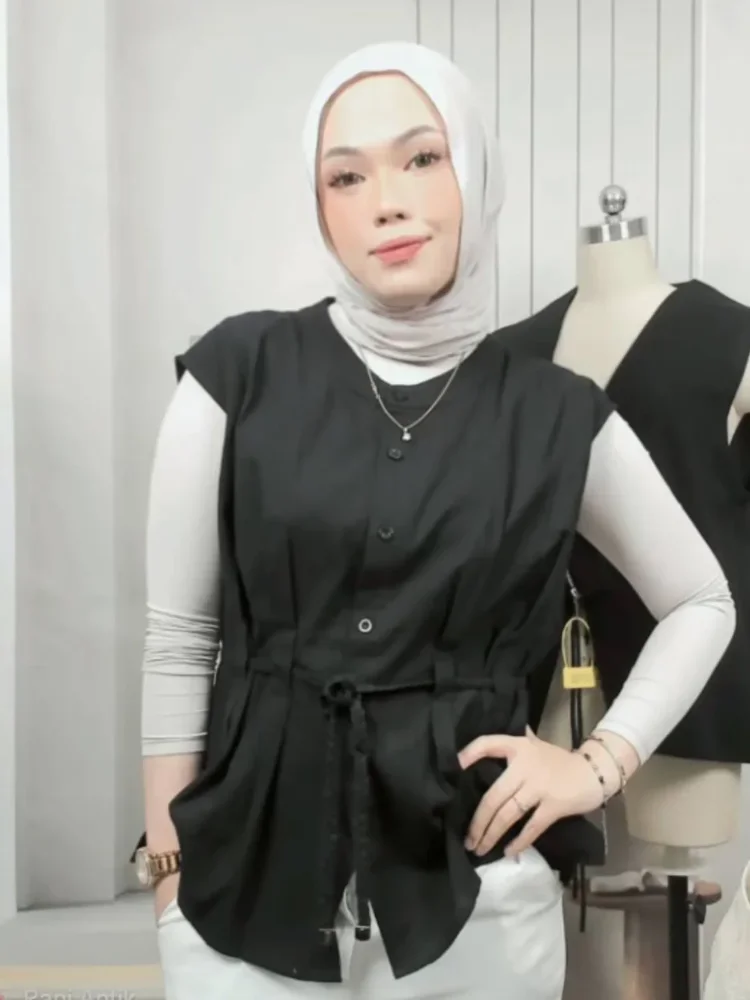 FADFAD Atasan wanita vest model kekinian tanpa lengan