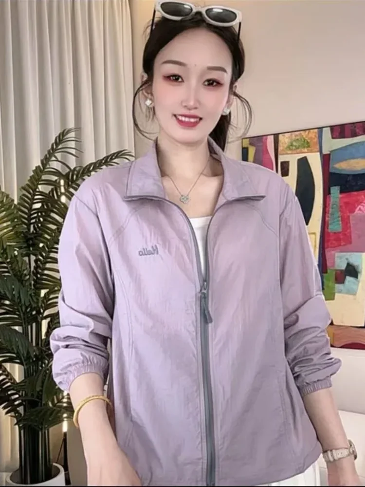 CHICMORE Jaket wanita basic lengan panajng model high neck warna pastel