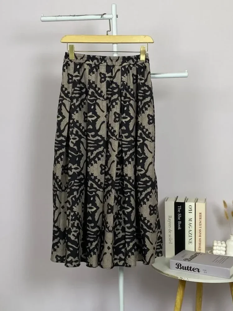 ASAYA Rok motif cetak unik bergaya kekinian wanita elegant