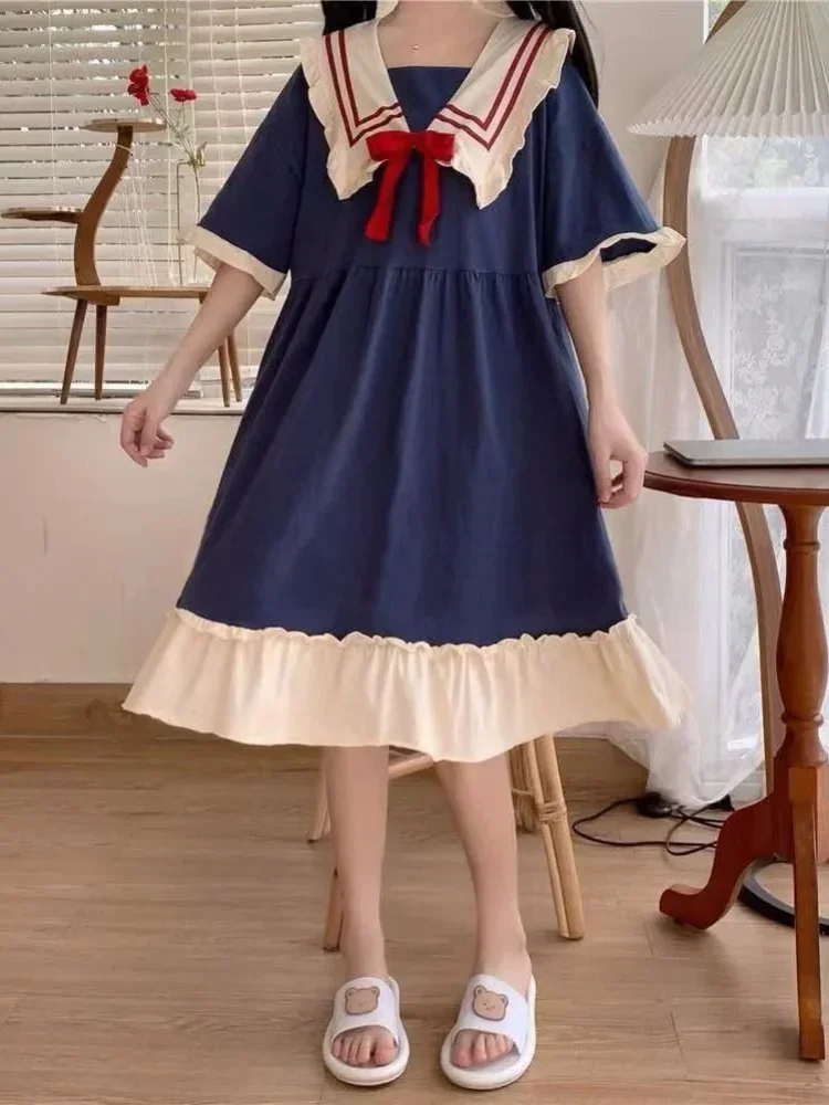 ASAYA Daster wanita cantik model sailor lengan pendek
