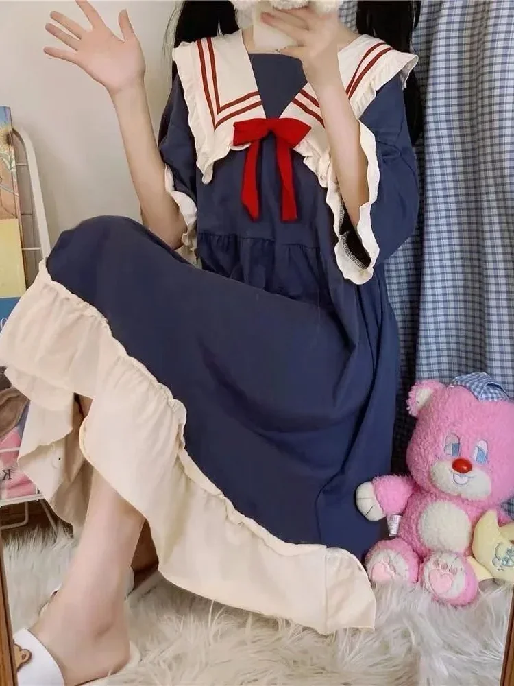 ASAYA Daster wanita cantik model sailor lengan pendek