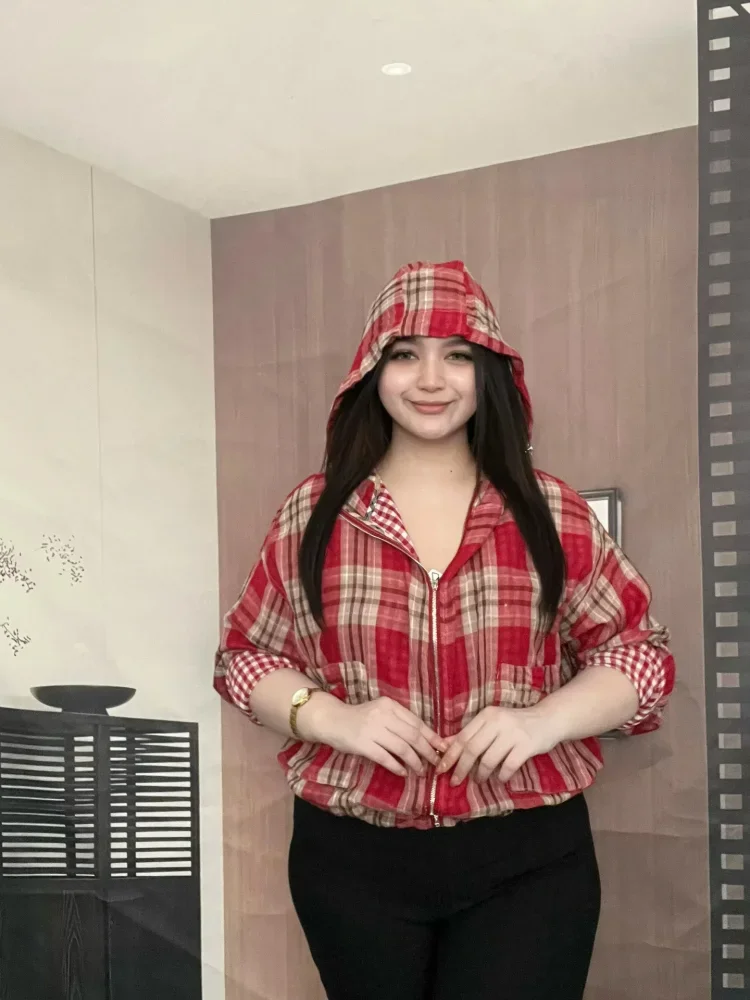FADFAD Atasan gaya kasual retro lengan panjang dan model terbaru wanita
