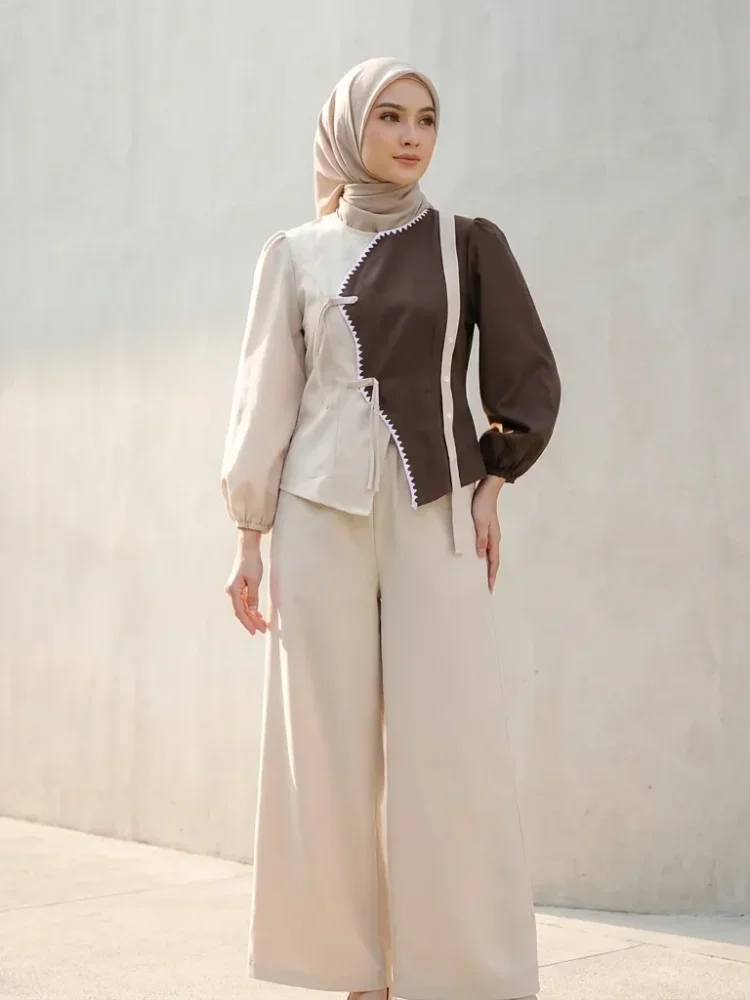 ASAYA Sabuk bergaya tidak beraturan dengan desain anyaman gigi anjing sangat cocok dipadukan dengan atasan lengan panjang dan celana panjang polos,