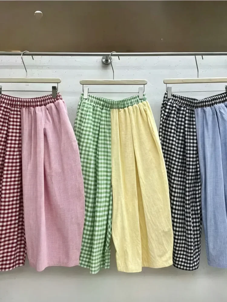 ASAYA Celana panjang kaki lebar model baru wanita feminime