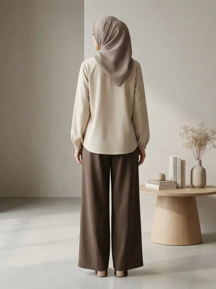 ASAYA Setelan wanita baru yang stylish dengan kombinasi warna yang serasi