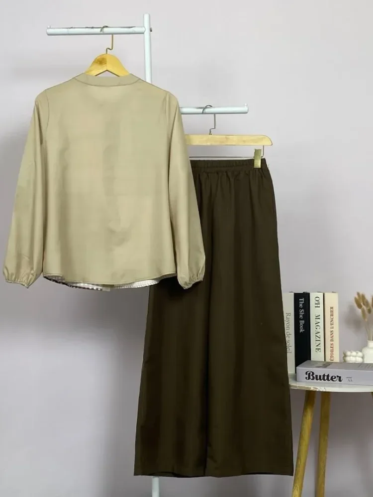 ASAYA Setelan wanita baru yang stylish dengan kombinasi warna yang serasi