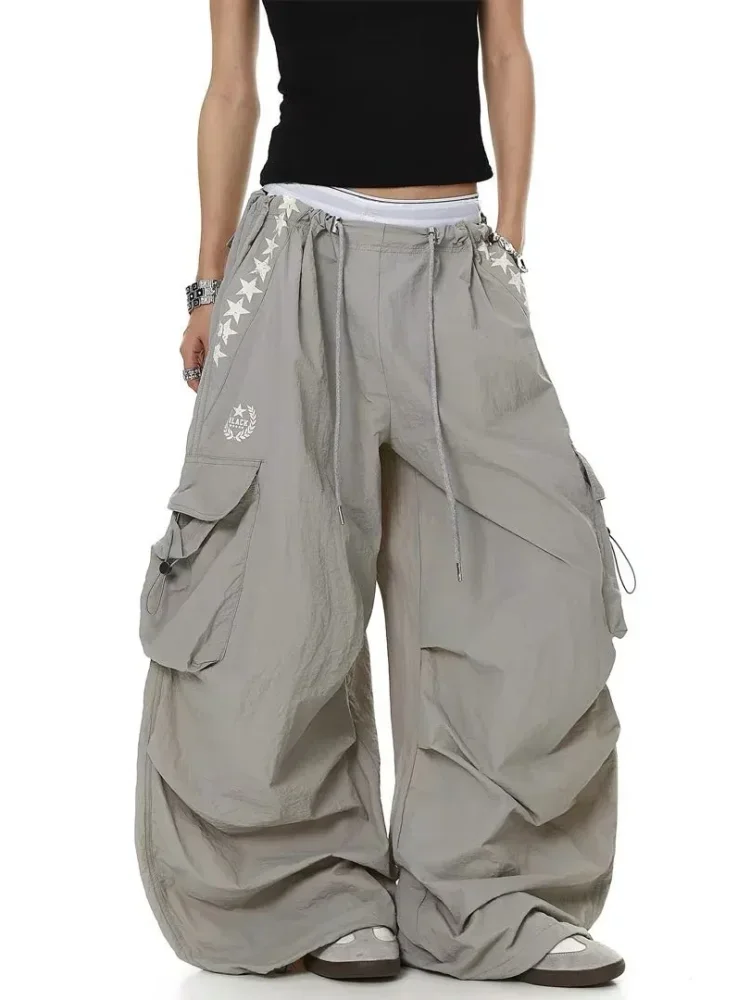 CHICMORE Celana cargo panjang wanita dengan saku aktif kasual