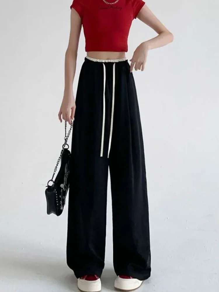 [READY STOCK]ASAYA Celana panjang model longgar terbaru dengan ikat pinggang modis