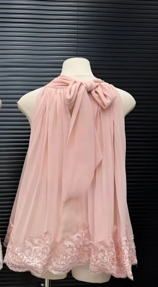 CHICMORE Atasan blouse wanita bergaya flowy gaya elegan manis