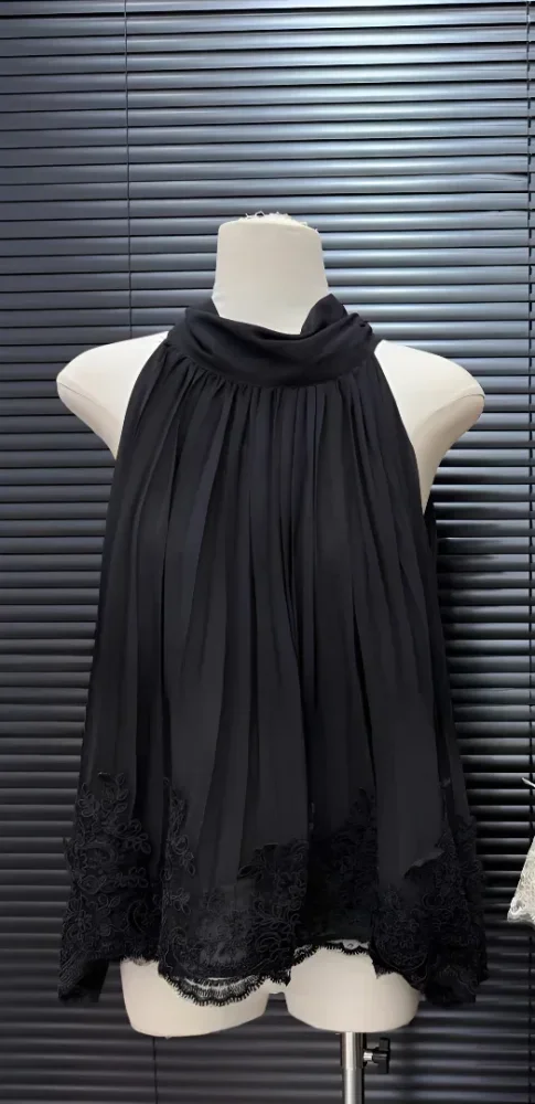 CHICMORE Atasan blouse wanita bergaya flowy gaya elegan manis