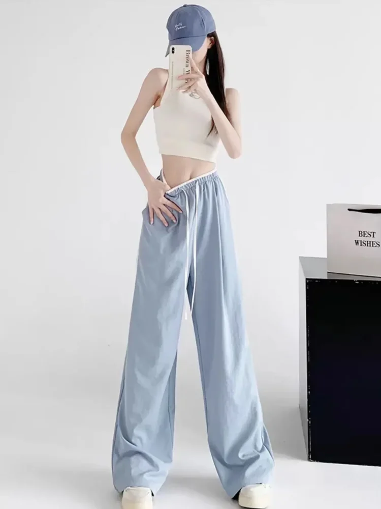 [READY STOCK]ASAYA Celana panjang model longgar terbaru dengan ikat pinggang modis