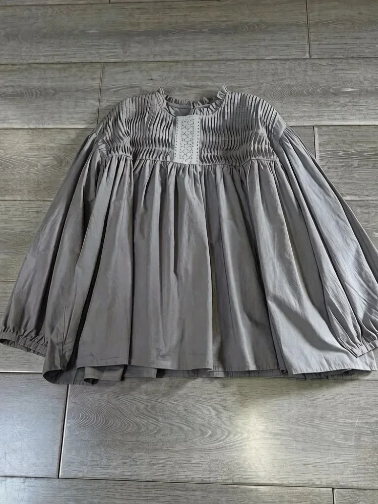 [READY STOCK]CHICMORE Atasan blouse wanita model kerut dan lipit bergaya feminim
