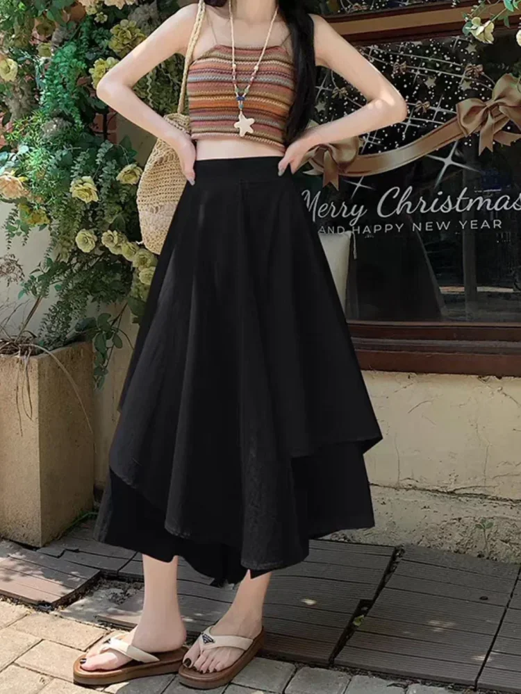ASAYA Rok model a-line dengan desain kasual untuk wanita kekinian