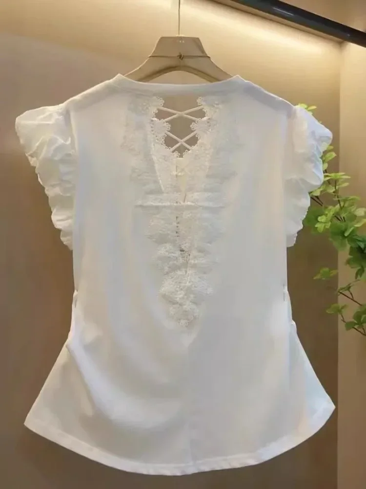 FADFAD Atasan blouse lengan pendek dengan variasi kekinian stylish warna solid