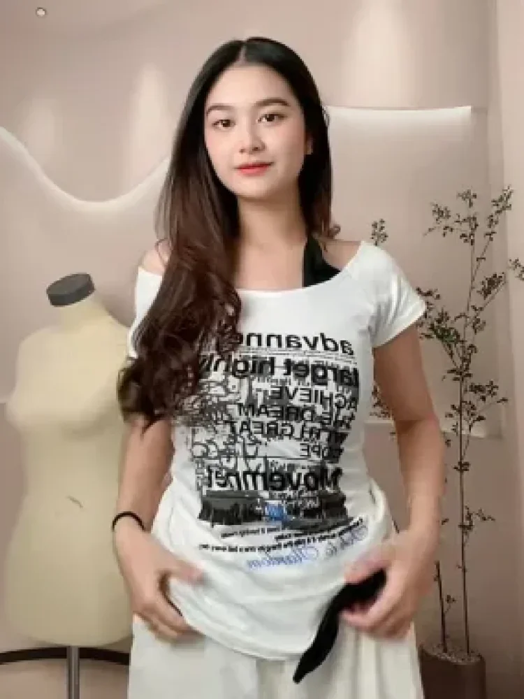 [READY STOCK]ASAYA Atasan kaos gaya trendi dengan model baru untuk wanita