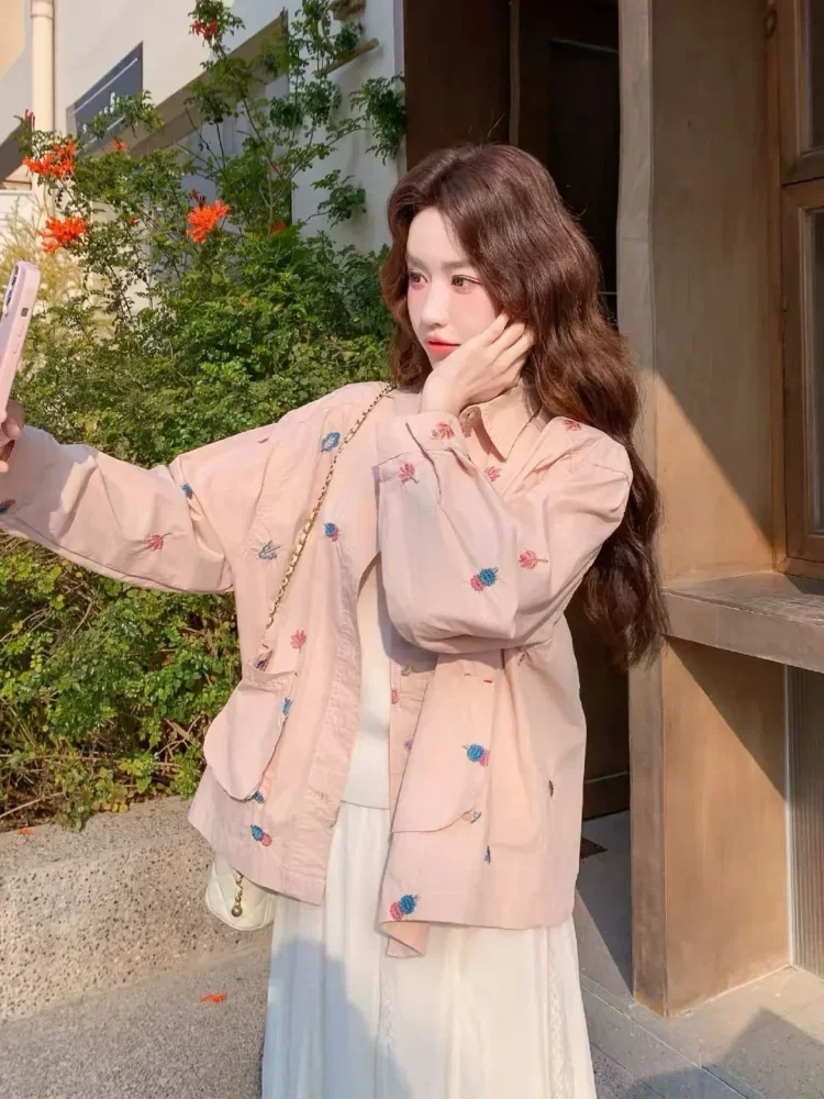 CHICMORE Atasan wanita jaket lengan panjang model kekinian motif lucu