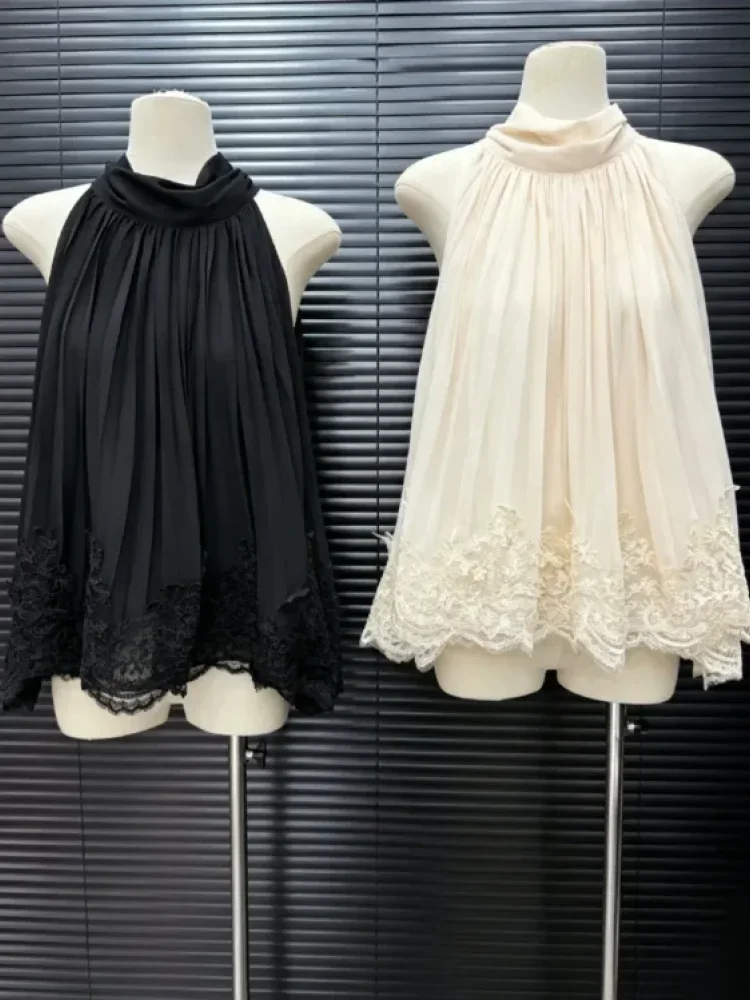 CHICMORE Atasan blouse wanita bergaya flowy gaya elegan manis