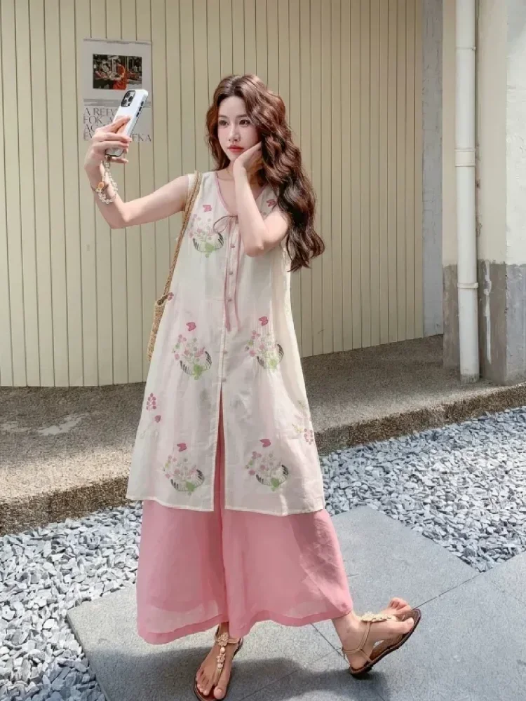 CHICMORE Setelan dua potong nyaman dengan gaya kasual untuk wanita terlaris dengan model terbaru terlaris