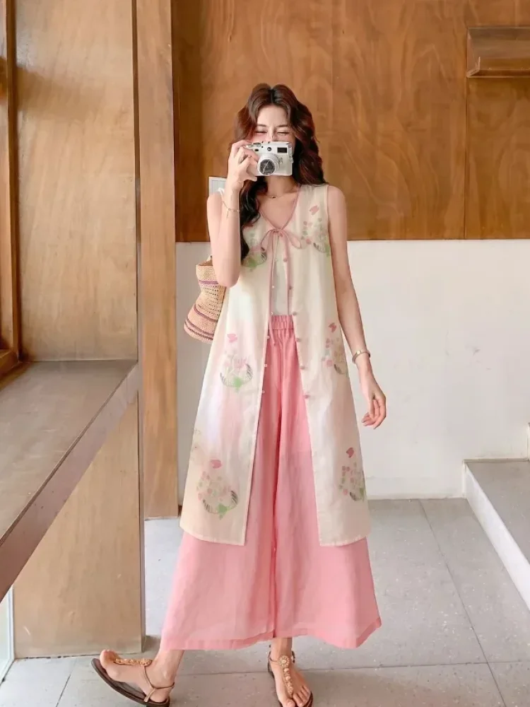 CHICMORE Setelan dua potong nyaman dengan gaya kasual untuk wanita terlaris dengan model terbaru terlaris