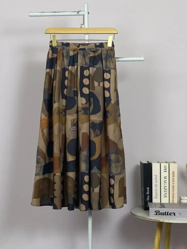 ASAYA Rok motif cetak unik bergaya kekinian wanita elegant