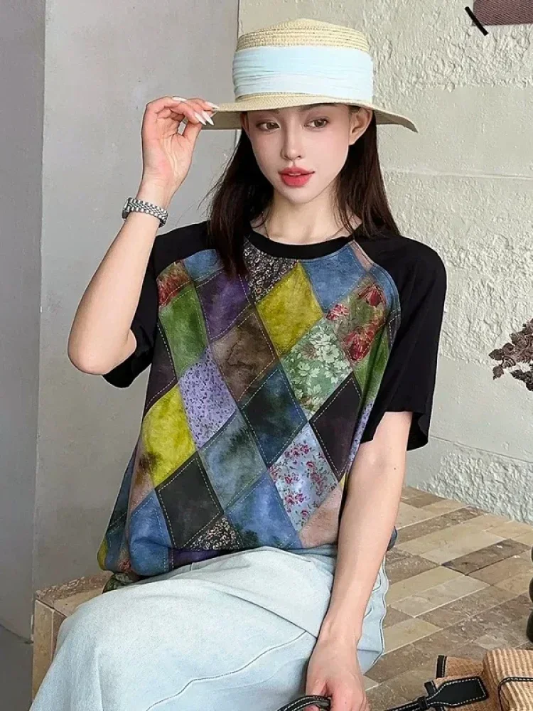 ASAYA Atasan wanita lengan pendek bergaya baru yang elegan