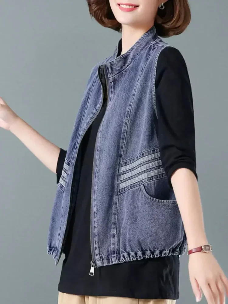 FADFAD Atasan outer vest tanpa lengan wanita retro style