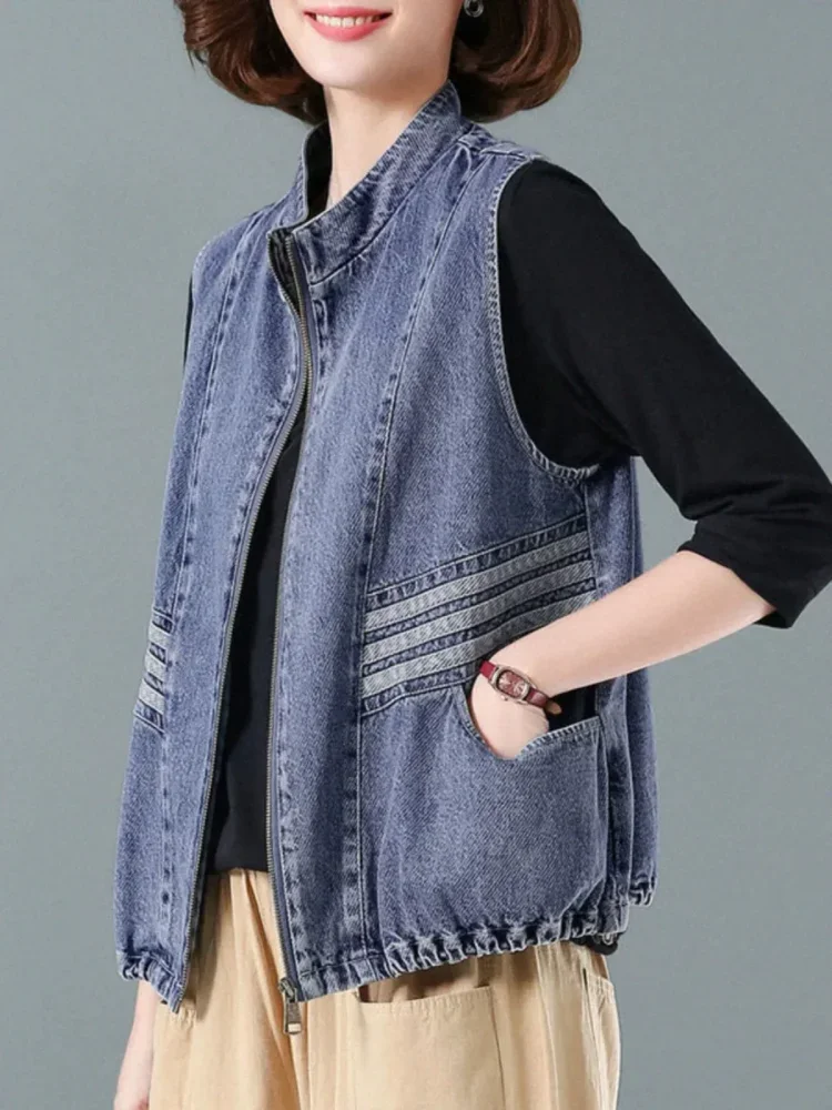 FADFAD Atasan outer vest tanpa lengan wanita retro style