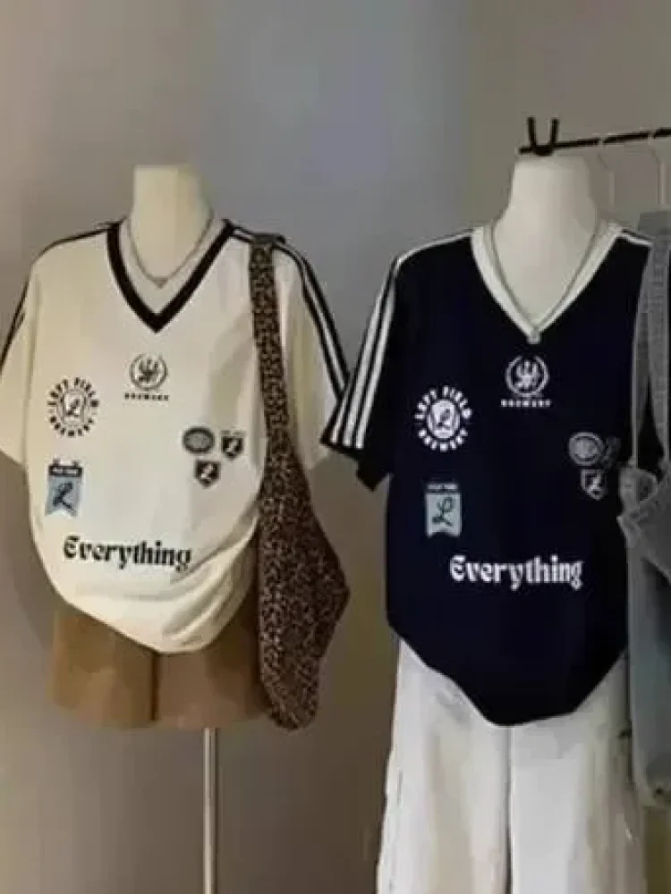 ASAYA Kaos oblong bermotif gaya korea ukuran besar untuk wanita