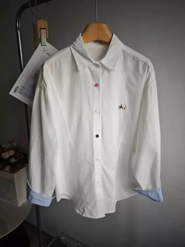 CHICMORE Atasan kemeja lengan panjang gaya casual korean style