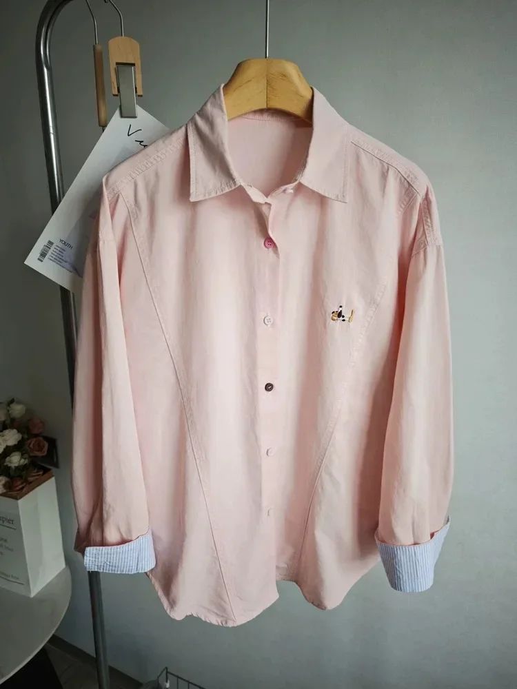 CHICMORE Atasan kemeja lengan panjang gaya casual korean style