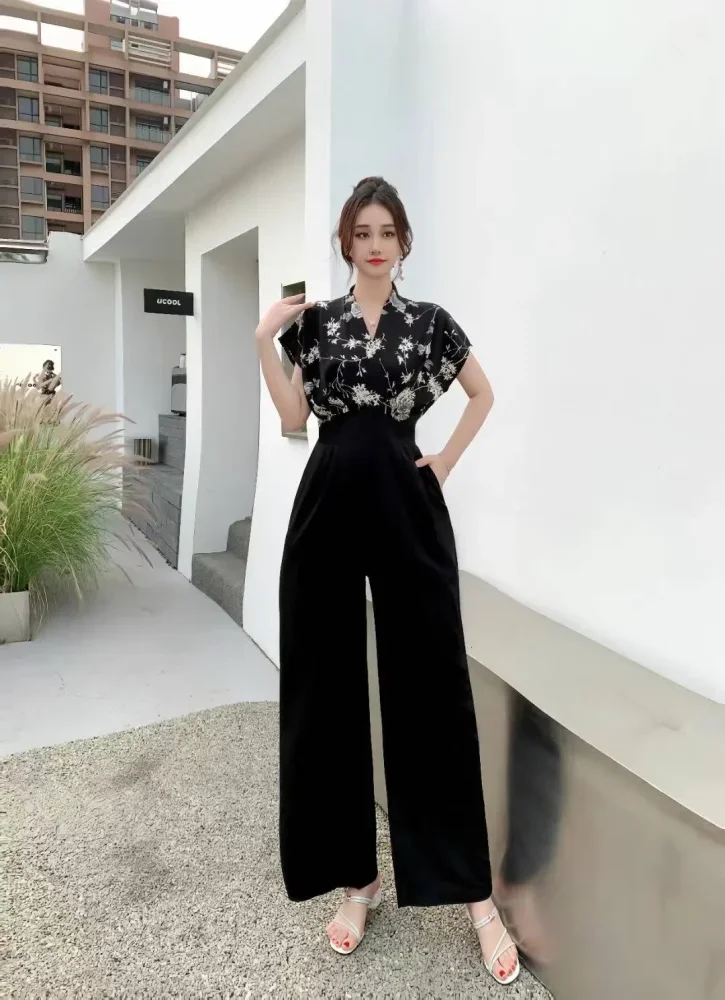 FADFAD Tempat kerja modern wanita sederhana dan terampil celana cetak