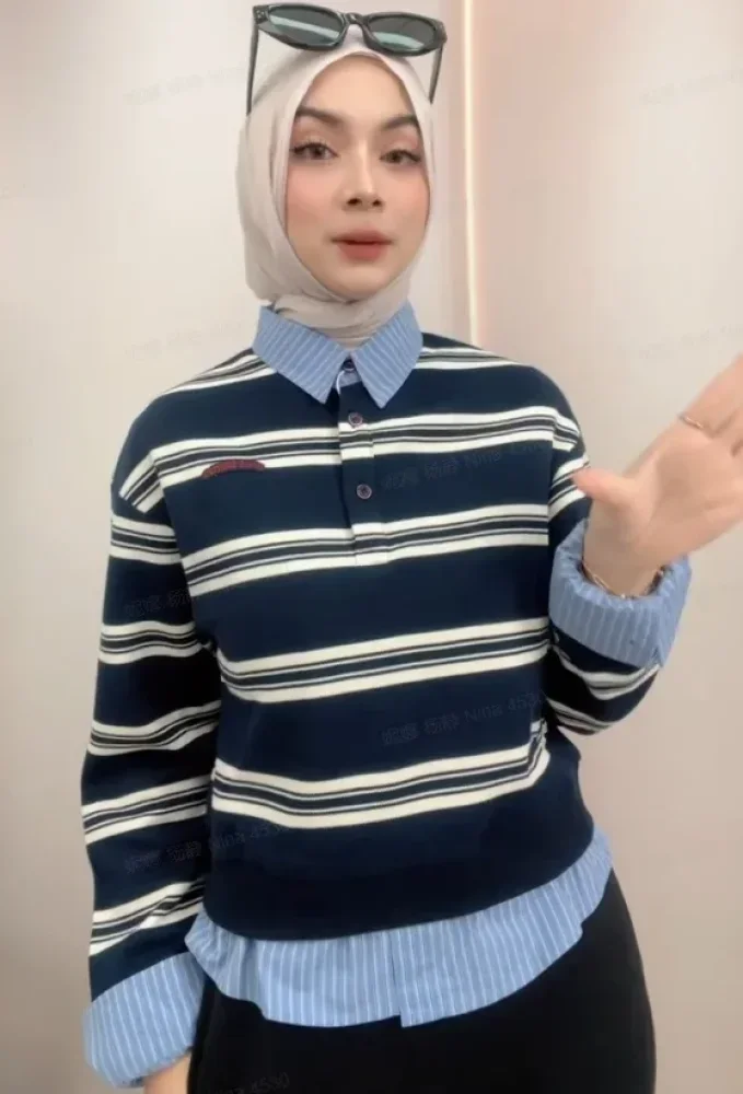 FADFAD Atasan wanita slimfit simple dengan warna solid