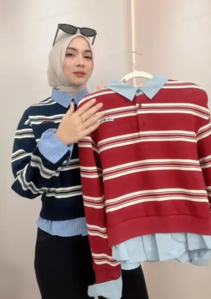 FADFAD Atasan wanita slimfit simple dengan warna solid