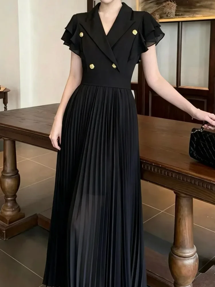 FADFAD Gaun lengan pendek elegant yang unik kelas atas untuk wanita
