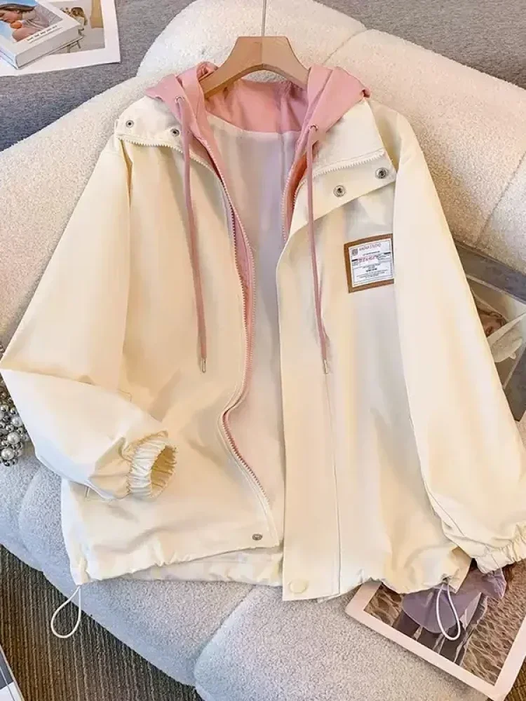 CHICMORE Jaket wanita hooded desain trendy manis terbaru