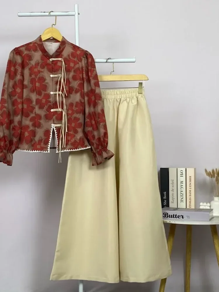 ASAYA Setelan wanita dengan lengan bell dan resleting buatan tangan bergaya minimalis warna solid