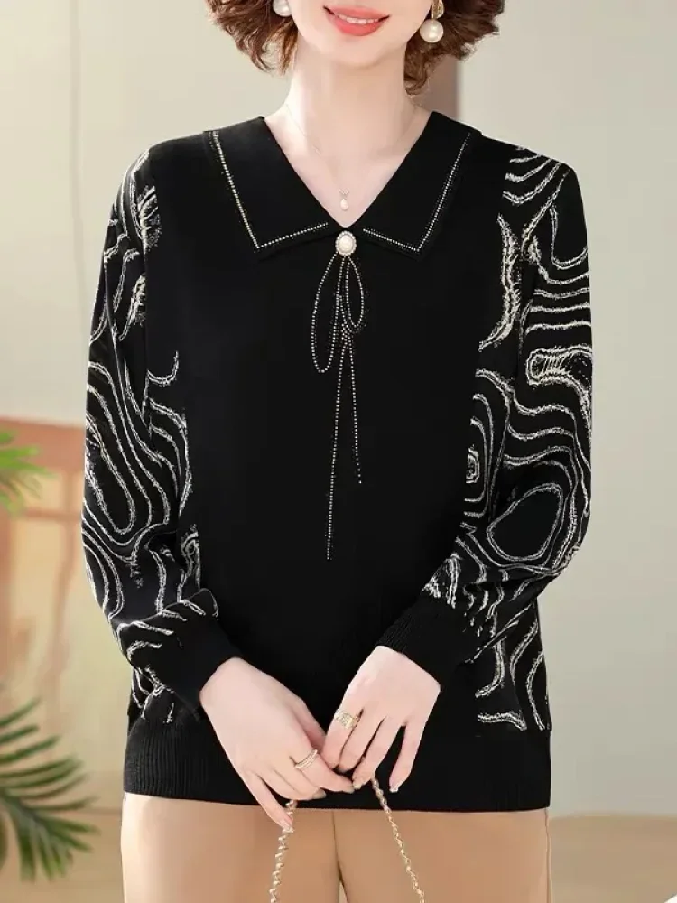 FADFAD Atasan lengan tiga perempat dengan motif cetak di bagian lengan